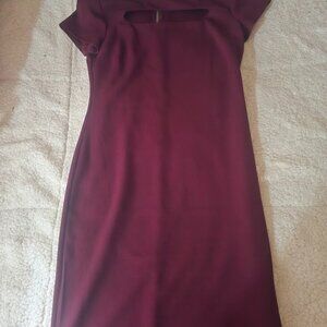 Women’s Professional Cap Sleeve Work Dress | Size 12 | Maroon